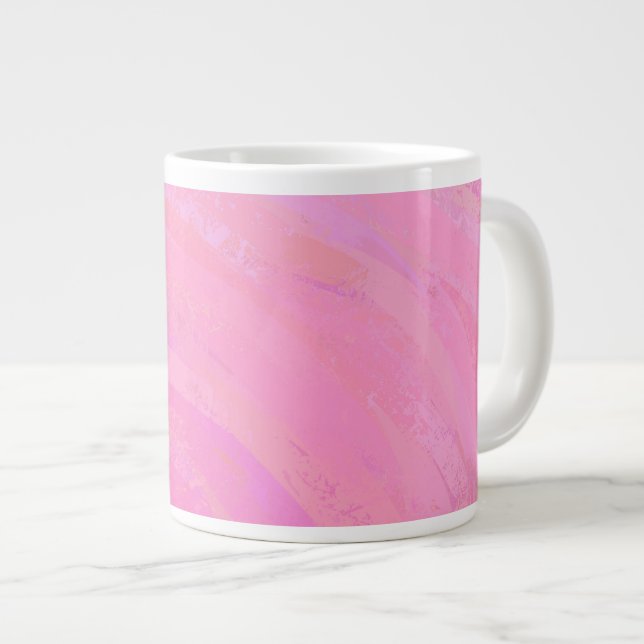 Cotton Candy Pink Jumbo-Tasse (Vorderseite Rechts)