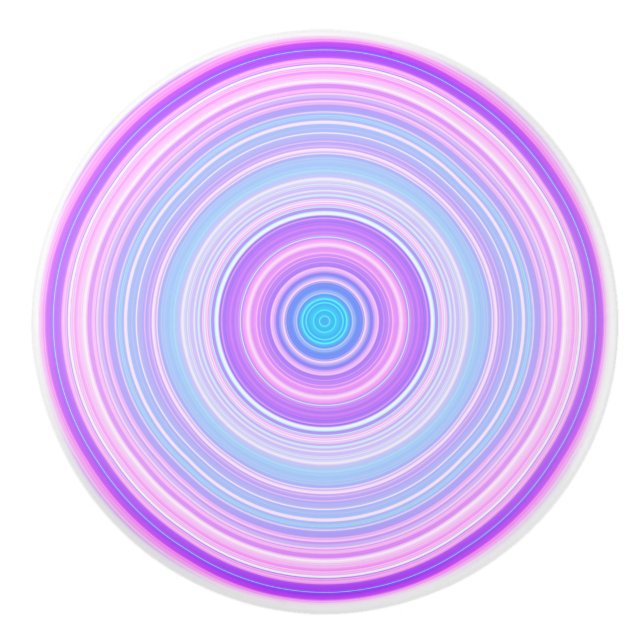 Cotton Candy Pink Sky Blue Lila Keramikknauf (Vorderseite)