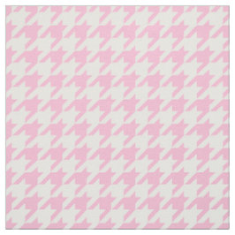 Cotton Candy Pink, weißes Hahnentrittmuster Muster Stoff