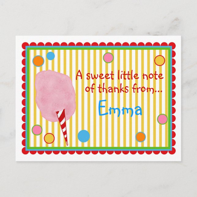 Cotton Candy Post Card Postkarte (Vorderseite)