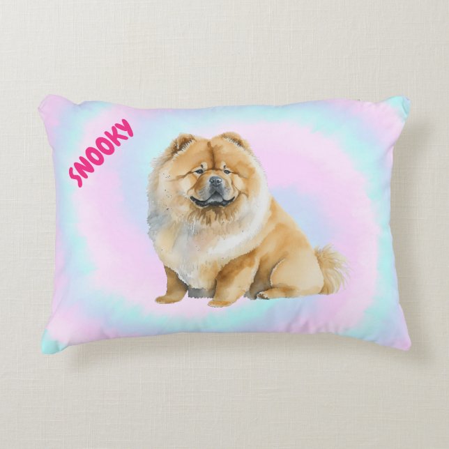 Cotton Candy Puppy Liebe Accent Kissen (Vorderseite)