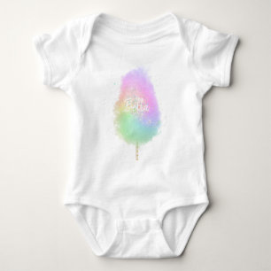 Cotton candy Regenbogen Glitzer niedlich Baby Strampler