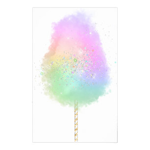 Cotton candy Regenbogen Glitzer niedlich Poster