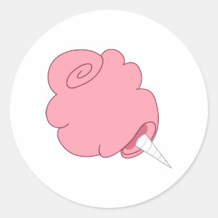 Cotton Candy Runder Aufkleber