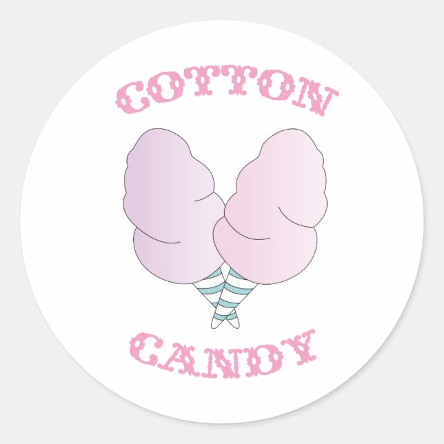 Cotton Candy Runder Aufkleber (Vorderseite)