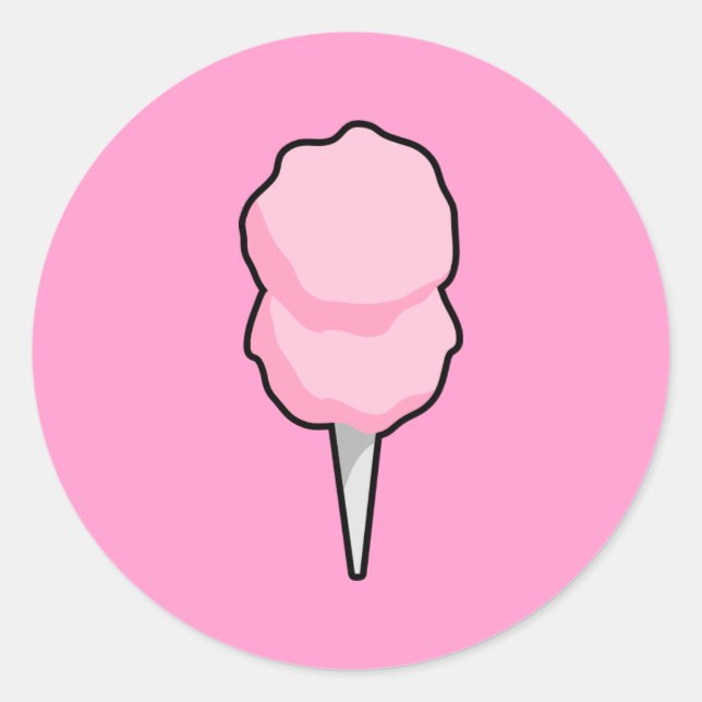 Cotton Candy Runder Aufkleber (Vorderseite)