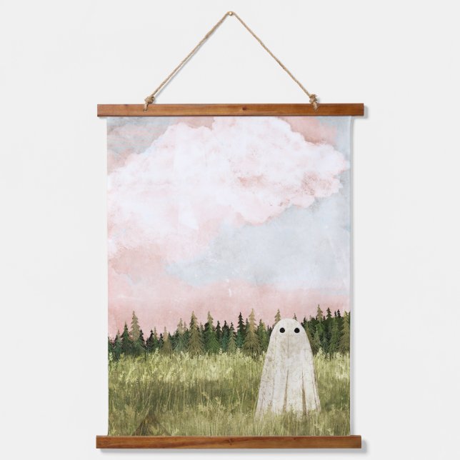 Cotton Candy Skies Wandteppich Mit Holzrahmen (Vorderseite)