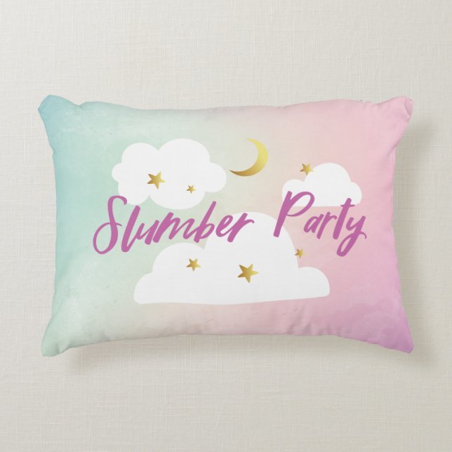 Cotton Candy Sky Coussin de la fête du bois d'oeuv (Devant)