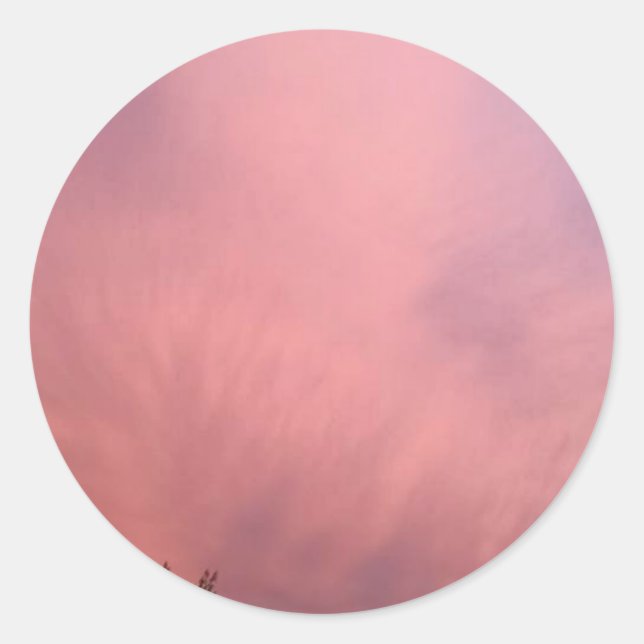 Cotton Candy Sky Runder Aufkleber (Vorderseite)