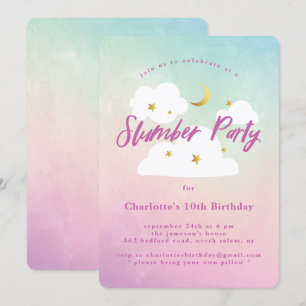 Cotton Candy Sky Stwood Party Invitation