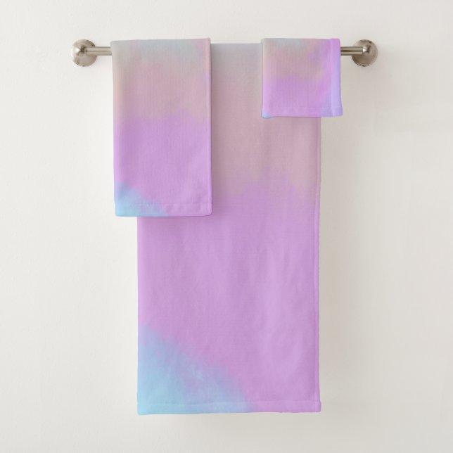 Cotton Candy Swirl Digital Print Badhandtuch Set (Insitu)