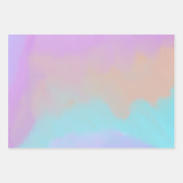 Cotton Candy Swirl Digital Print Geschenkpapier Set