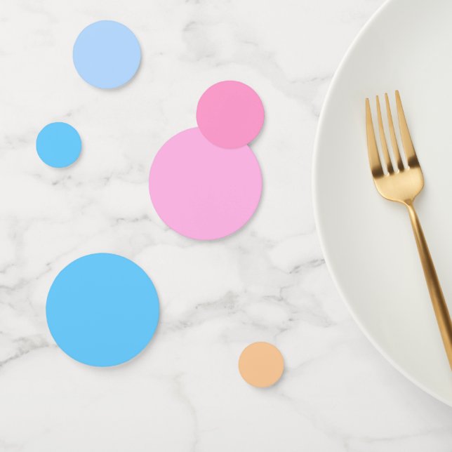 Cotton Candy to Bubblegum Blue Gradient Confetti Konfetti (Gruppe)