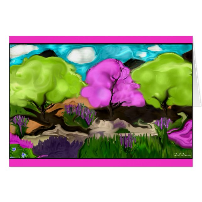 Cotton Candy Tress Abstrakte Kunst (Vorderseite (Horizontal))