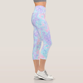 Cotton Candy Wirbel Capri Leggings