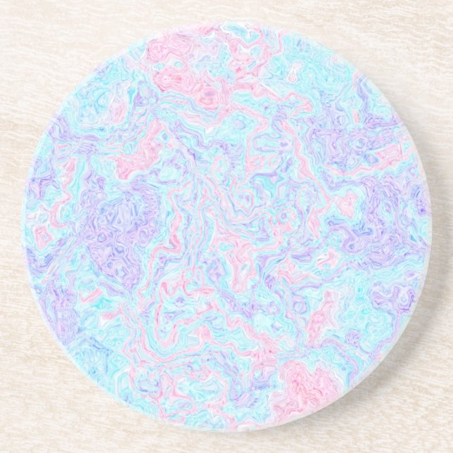 Cotton Candy Wirbel Getränkeuntersetzer (Vorne)