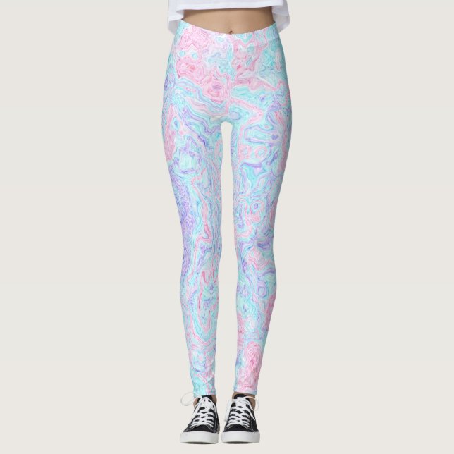 Cotton Candy Wirbel Leggings (Vorderseite)