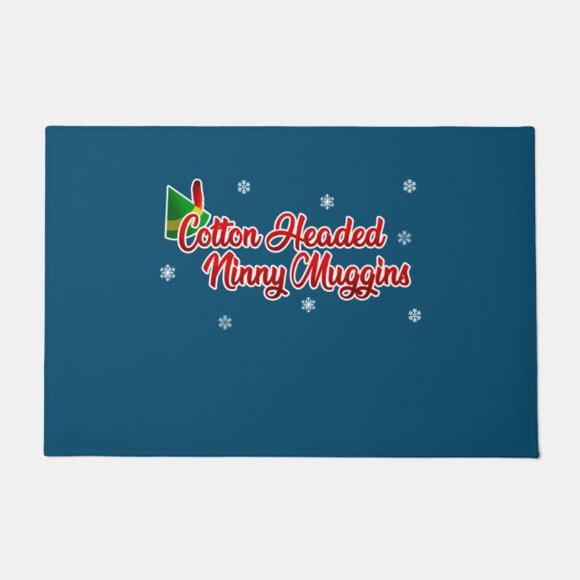 Cotton Headed Ninny Muggins Funny Elf Christmas Fußmatte (Vorderseite)
