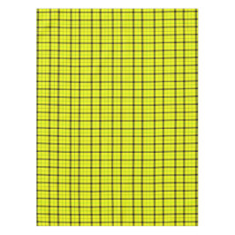 Cotton Karo & Black Lines | Gelber Tartan Kariert Tischdecke
