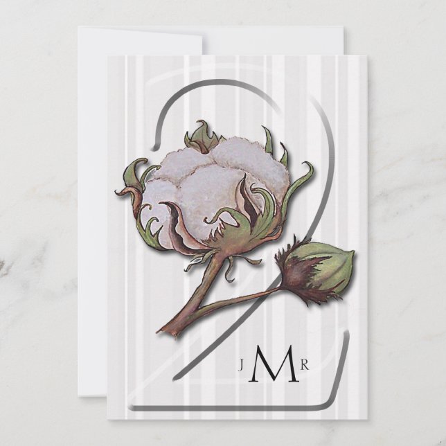 Cotton on Strip 2. Hochzeitstag Einladung (Vorderseite)