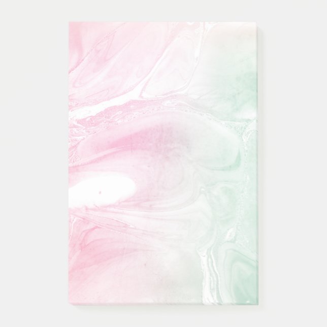 Cotton Pink Girly Mint Ombre Post-it Klebezettel (Vorderseite)