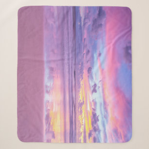 Cotton Süßigkeiten Sonnenaufgang: Strand Blick. Sherpadecke