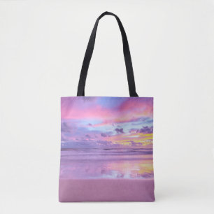 Cotton Süßigkeiten Sonnenaufgang: Strand Blick. Tasche