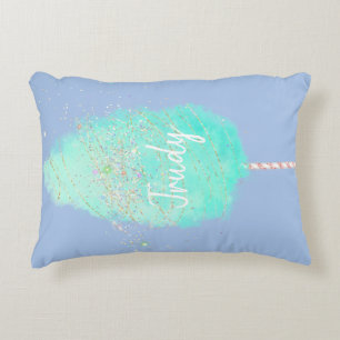 Cotton Süßwaren aquamariner niedlicher Glitzer lil Dekokissen