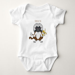 Cotton Top Tamarin Affe Cartoon Illustration