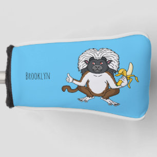 Cotton Top Tamarin Affe Cartoon Illustration Golf Headcover