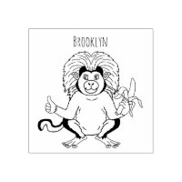 Cotton Top Tamarin Affe Cartoon Illustration