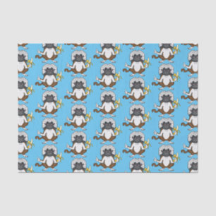 Cotton Top Tamarin Affe Cartoon Illustration Seidenpapier