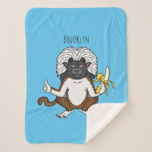 Cotton Top Tamarin Affe Cartoon Illustration Sherpadecke