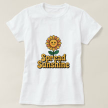 Cotton White Spread Sunshine T - Shirt