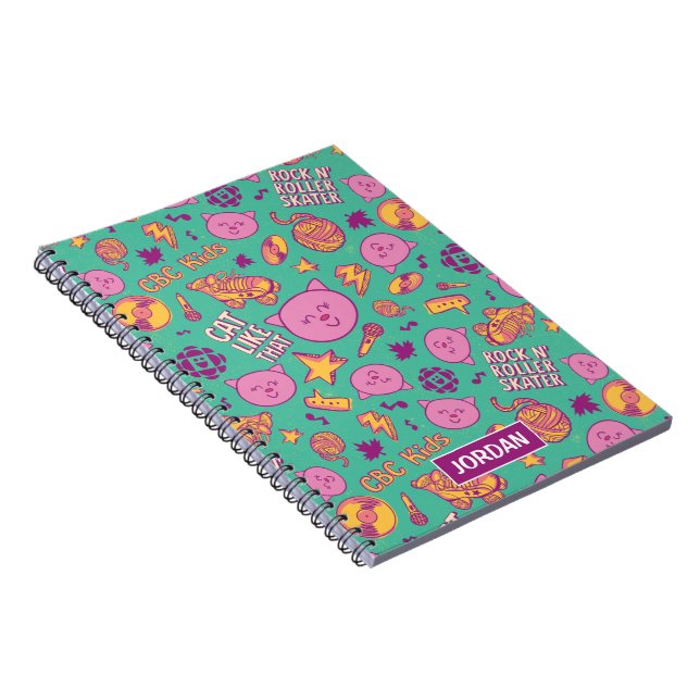 Cottonball-Muster Personalisiertes Notebook Notizblock (Rechte Seite)