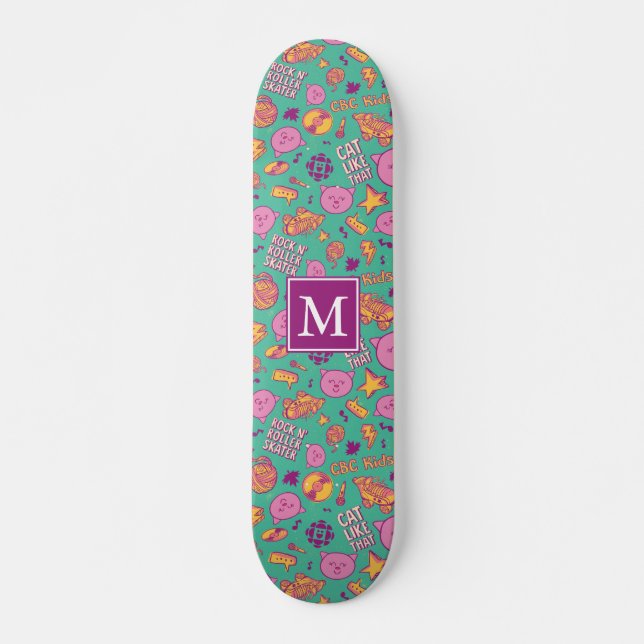 Cottonball Pattern Monogram Skateboard (Vorne)