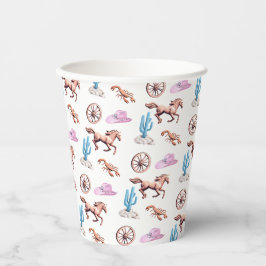 Cottoncandy Western Theme Cowgirl Party Art Pappbecher