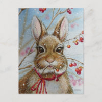 Cottontail Bunny Rabbit Bittersweet Art