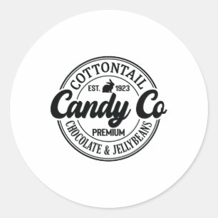 Cottontail Candy Company Chocolate Niedlich Bunny Runder Aufkleber
