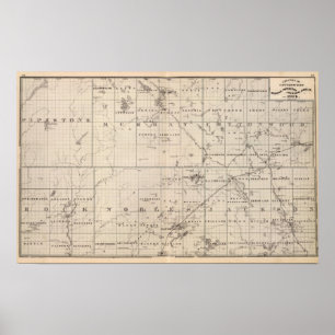 Cottonwood, Murray, Pipestone Landkreis, Minnesota Poster