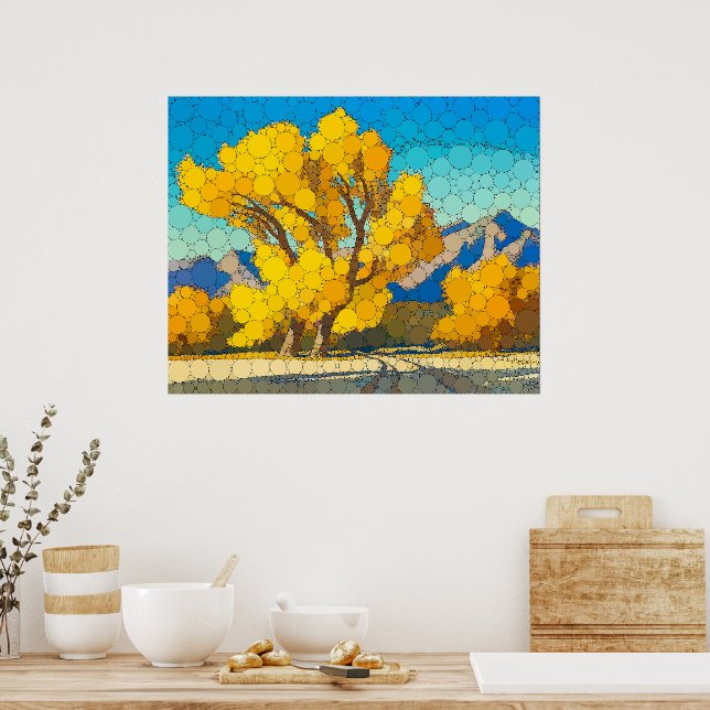 Cottonwoods by After Maynard Dixon Poster (Küche)