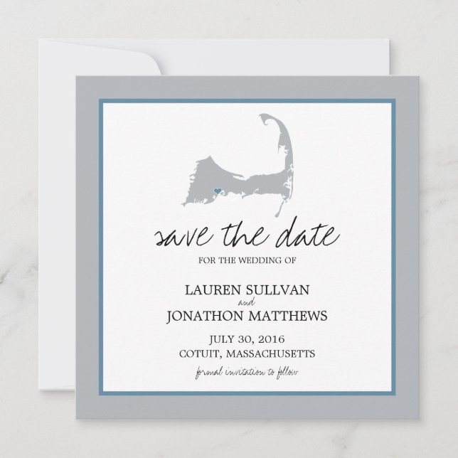 Cotuit Cape Cod Wedding Save the Date (Vorderseite)