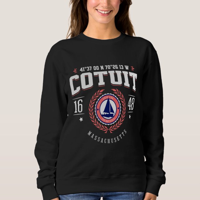Cotuit Massachusetts Cape Cod MA Nautical Beach So Sweatshirt (Vorderseite)