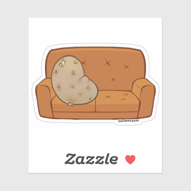Couch Potato Aufkleber (Blatt)