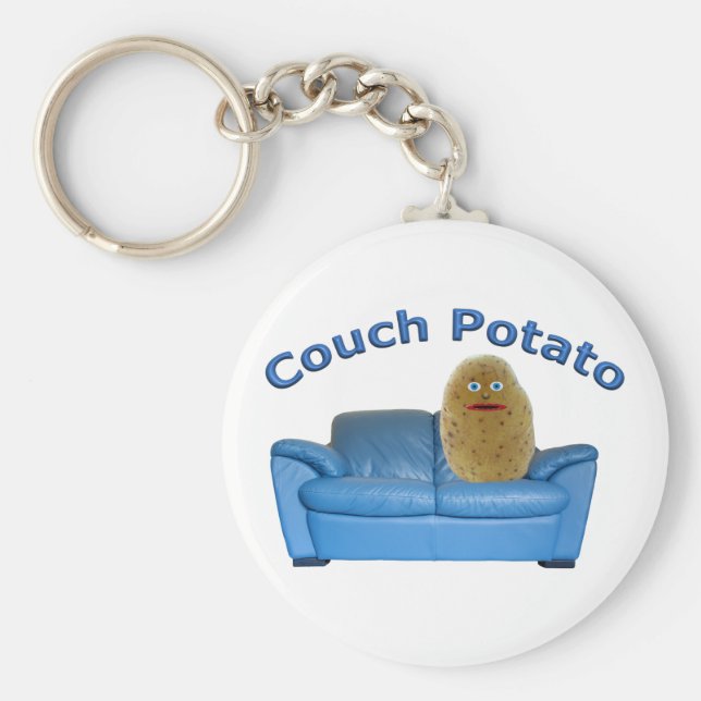 Couch Potato Button Schlüsselanhänger (Vorne)