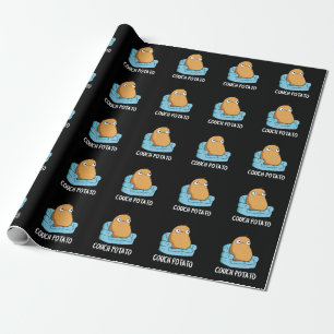 Couch Potato Funny Potato Puppe Dark BG Geschenkpapier