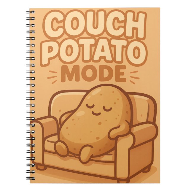 Couch Potato Mode Notebook Notizblock (Vorderseite)