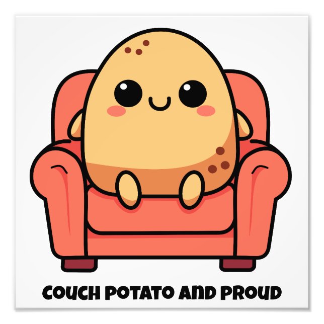 Couch Potato und stolz Fotodruck (Vorne)