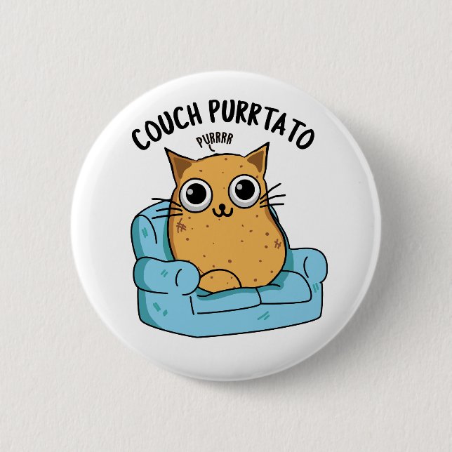 Couch Purrtato Funny Potato Puff Button (Vorderseite)