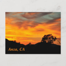 Coucher De Soleil À Anza, CA Carte Postale
